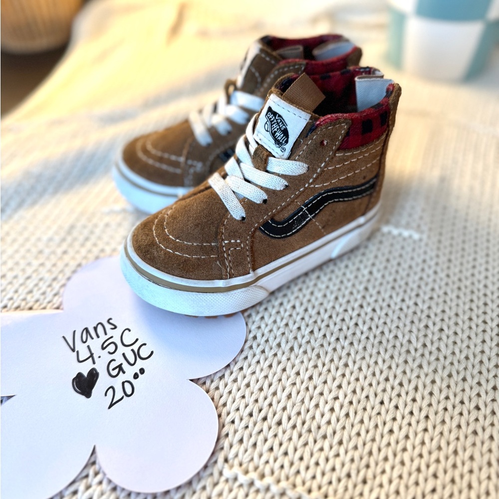 Vans Brown and Black High-Top Sneakers
